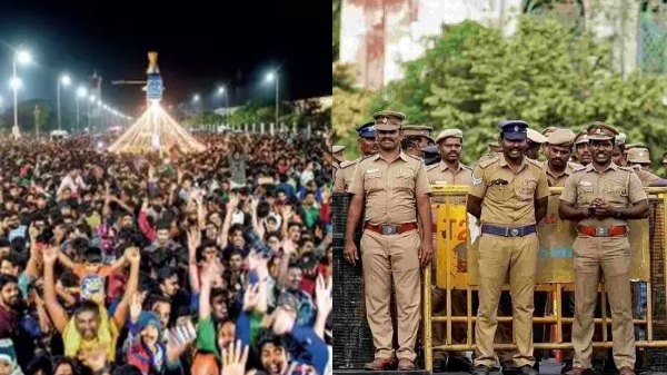 Ahead of New Year Celebration chennai city security peefed up with 18,000 plicemen Ahead of New Year Celebration chennai city security peefed up with 18,000 plicemen