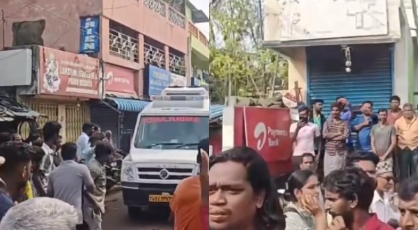 How due to an ambulance people stopped their protest in Chennai Kodungaiyur amid flood?