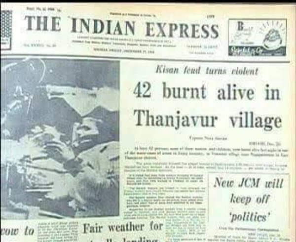 Do you Know 55 years before Keezhvenmani massacre in Tamil Nadu? 