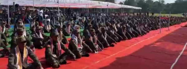  After Manipur peace deal, 550 UNLF cadres paraded in Kangla Fort