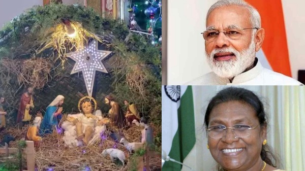 Prime Minister Modi President Droupadi Murmu shared Christmas greetings