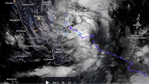 Weather updates of Cyclone Michaung today by Chennai Weather 