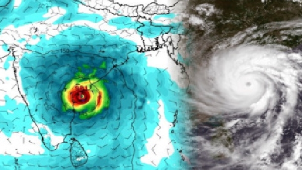What is the speed of the michaung cyclone in Chennai? 