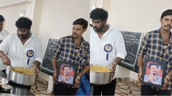 People condemns Vijay Makkal Iyakkam activist for having Vijay photo 