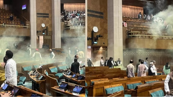Loksabha filled with Yellow smoke after 2 Man who entered and opened caninsters Loksabha filled with Yellow smoke after 2 Man who entered and opened caninsters