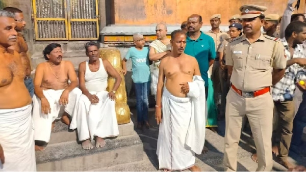 Aranilayathurai Police complaint against Chidambaram temple dikshitars on Kanakasabha issue 