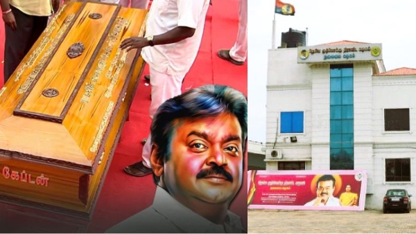 Do you know the price of sandalwood casket prepared for Vijayakanth? 