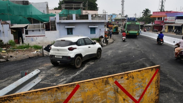 Big problem: Inspection on newly constructed Periyanaickanpalayam flyover