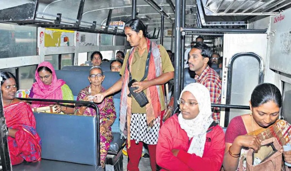  Telangana CM Revanth reddys sixer: Free bus scheme for women in all government buses throughout state