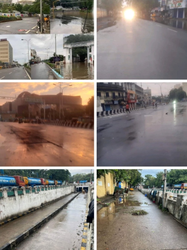  Cyclone Michaung Rain Water in Main roads of Chennai has drained this morning