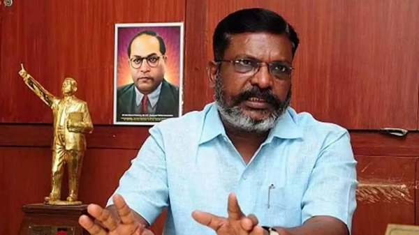 Thirumavalavan who developed a QR code scanner for the Vck conference fund 