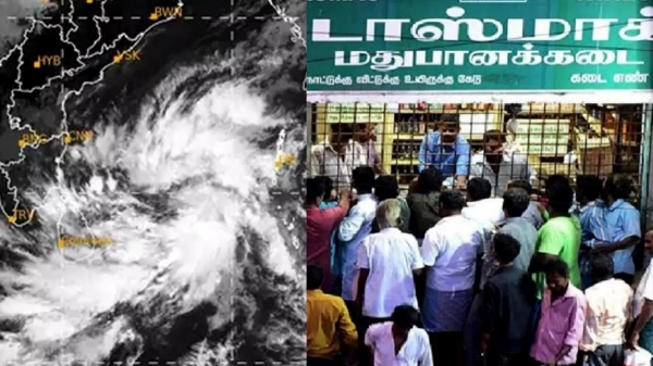  Cyclone Michaung Tasmac shops in 4 districts will be closed on Tuesday also