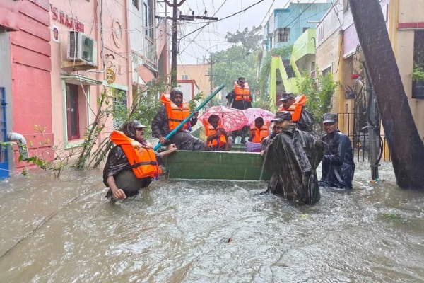 Police has informed that 5 people have died due to rain and flood in Chennai 