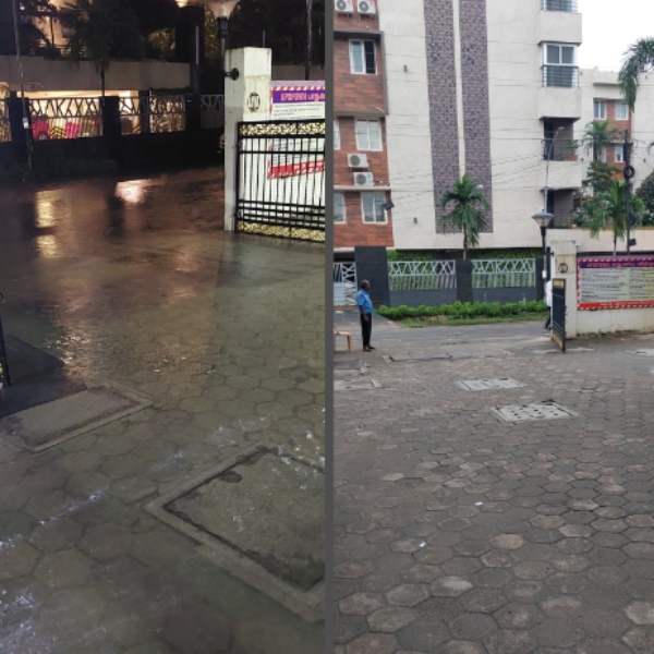  Cyclone michaung As water is draining in Chennai, many videos comparing yesterday and today are trending
