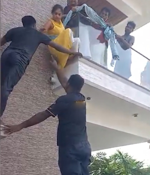 Commando forces took trapped woman on the floor of a house in Chennai 