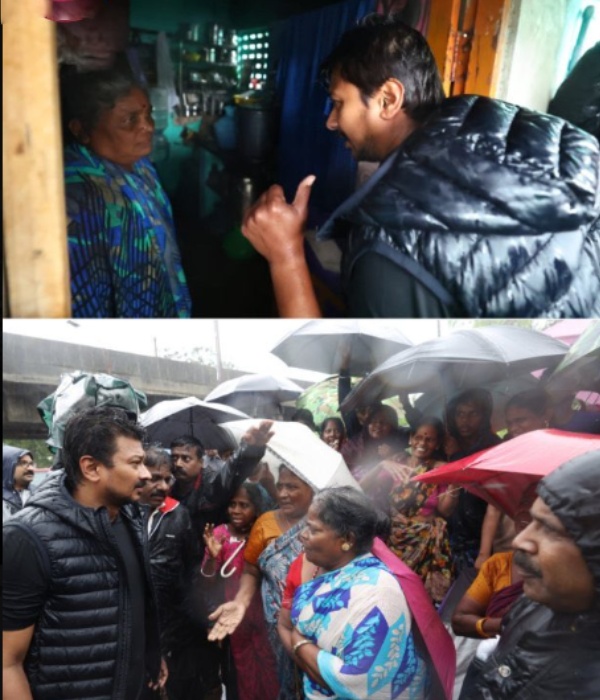  Rain water is draining fast in Udhayanidhi constituency says chepauk thiruvallikeni people