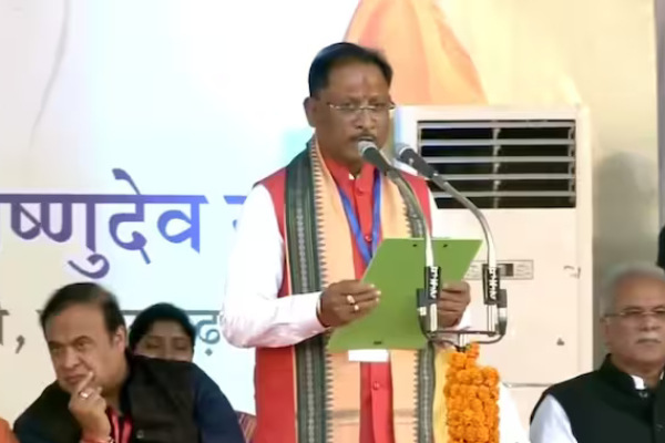 Vishnu Deo Sai was sworn in as Chief Minister of Chhattisgarh 