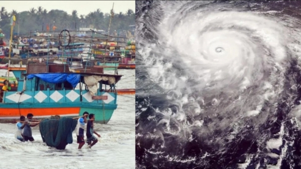 Fishermen of Tamil Nadu warned the not to go fishing in the sea today due to the cyclone