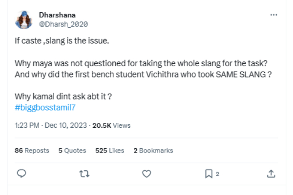  In Bigg Boss show, Does host MNM Kamal Haasan support Maya based on Caste?