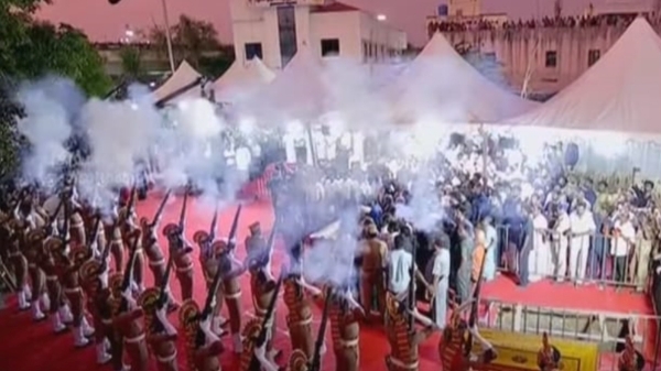 DMDK President Vijayakanth body was cremated with full state honours 