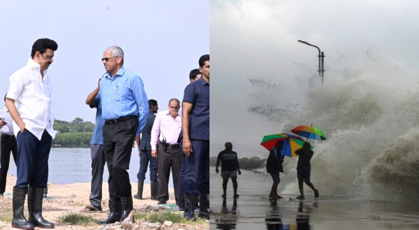 Chennai flood; What did CM Stalin to officials in Cooum River front near Marina beach?
