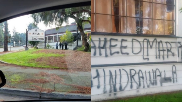 An incident in which Khalistans wrote against India on the wall of a Hindu temple in California has created a stir 