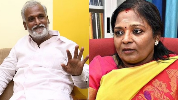Sekar Babu vs Tamilisai Soundararajan: Tamilisai Soundararajan Governor or BJP Spokesperson? asks sekar babu Sekar Babu vs Tamilisai Soundararajan: Tamilisai Soundararajan Governor or BJP Spokesperson? asks sekar babu