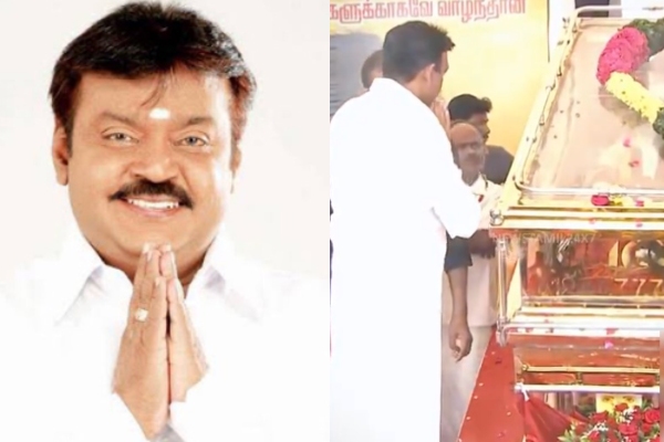  Sri Lankan governor Senthil Thondaiman paid his last respect to Vijayakanth in personal 