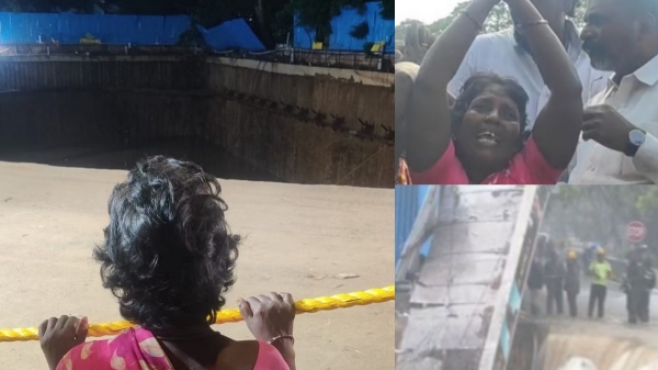 Velacherry Building 2 workers in 50 feet ditch due to Chennai Flood and Rescue Operations continue for 4th day 