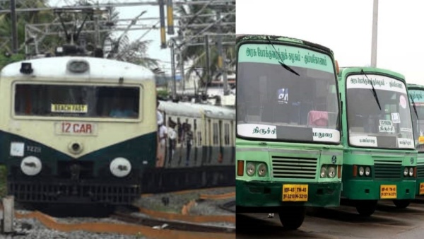 Chennai electric train cancelled still 8 am and bus services temporarily stopped in Tiruvallur district 