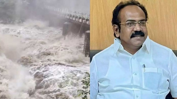 Heavy flood in Tamirabarani Coastal people should be careful says Minister Thangam Thanarasu