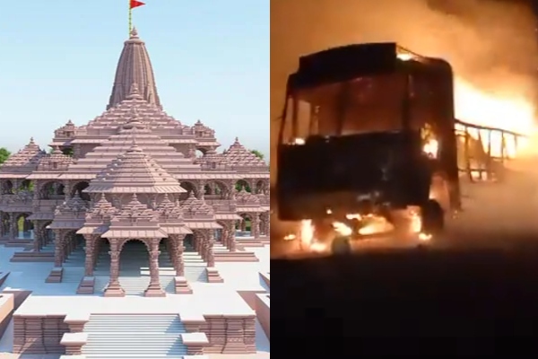 Tamil Nadu Truck carrying fireworks to Ayodhya caught fire accident in UP 