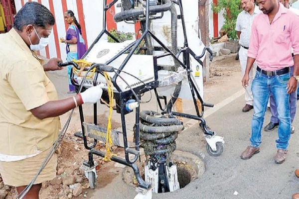 Coimbatore robot powered underground drainage cleaning, and sewer blockage removal using robotic machines in Kovai