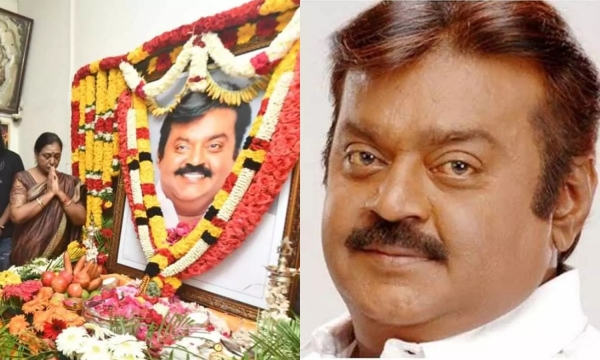 Vijayakanth DMDK Founder and will Actor Vishal announce vijayakanths name for the actors union building