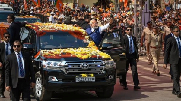 Delta zone BJP Cadres gathered in Trichy to welcome Prime Minister Modi on his visit to Trichy 