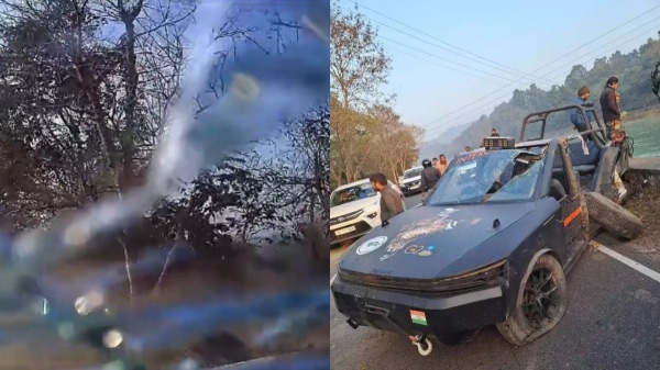 Trial EV accident: A Famous Bangalore company car met with accident 