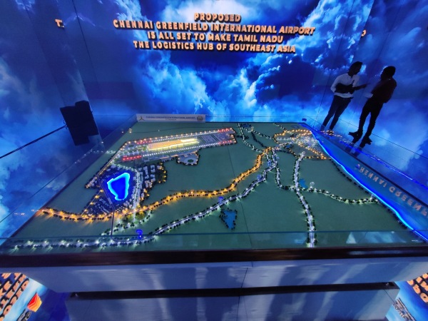 Parandur Airport Chennai model released by Tamil Nadu Government in global investors meet Parandur Airport Chennai model released by Tamil Nadu Government in global investors meet