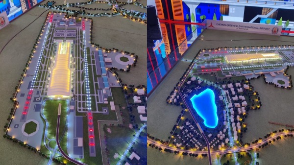 Parandur Airport Chennai model released by Tamil Nadu Government in global investors meet Parandur Airport Chennai model released by Tamil Nadu Government in global investors meet