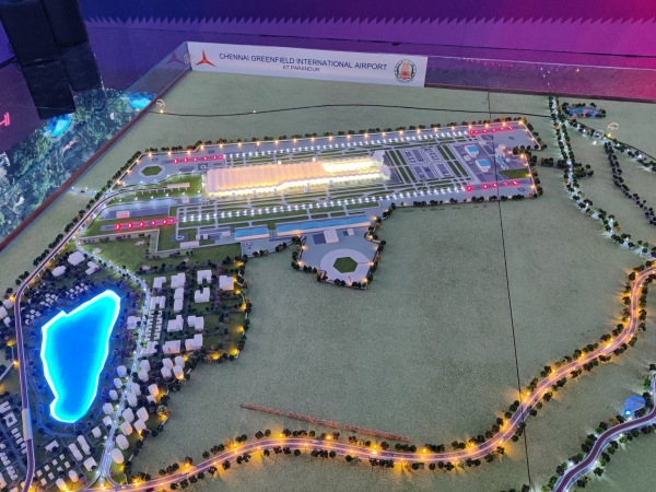 Parandur Airport Chennai model released by Tamil Nadu Government in global investors meet Parandur Airport Chennai model released by Tamil Nadu Government in global investors meet