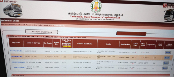 From which bus stand the buses from Chennai to Kumbakonam plies? 