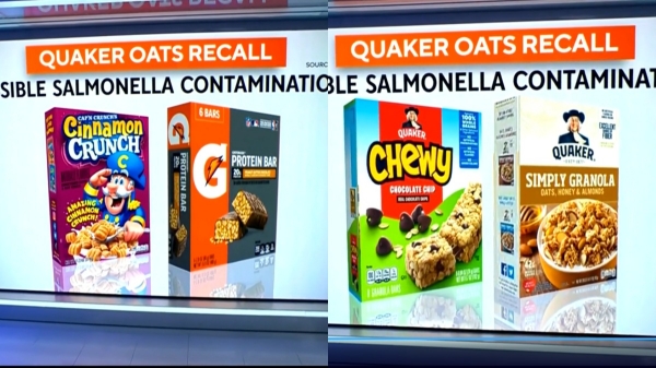 Pepsico is recalling its products as some of are affected with salmonella bacteria 
