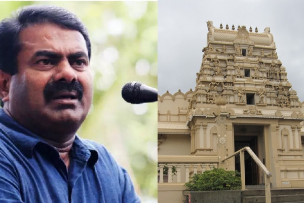 Seeman insisted Sydney Murugan temple kudamuzhukku should be conducted in the Tamil Seeman insisted Sydney Murugan temple kudamuzhukku should be conducted in the Tamil