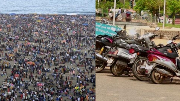 Parking arrangements in chennai marina beach area due to kanum pongal Parking arrangements in chennai marina beach area due to kanum pongal