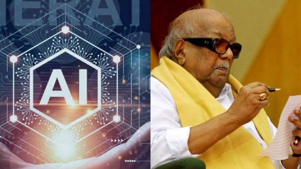 TR Balu book launch event, Karunanidhi speaked by AI technology 