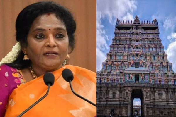 Tamilisai Soundararajans request to L. Murugan regarding the uploading of obscene image on Thirunallar temple Facebook page 