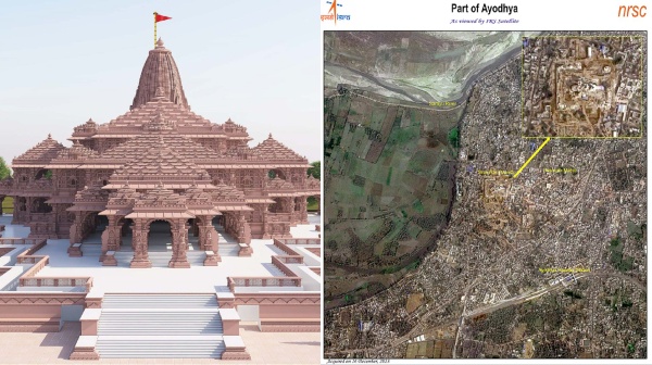  Netizens are amazed to see Stunning satellite images of Ayodhya Ram Temple