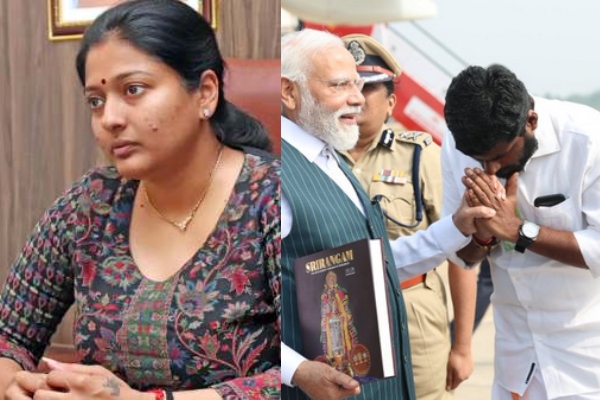 TN BJP President Annamalai presents Greatness of Srirangam book to PM Modi