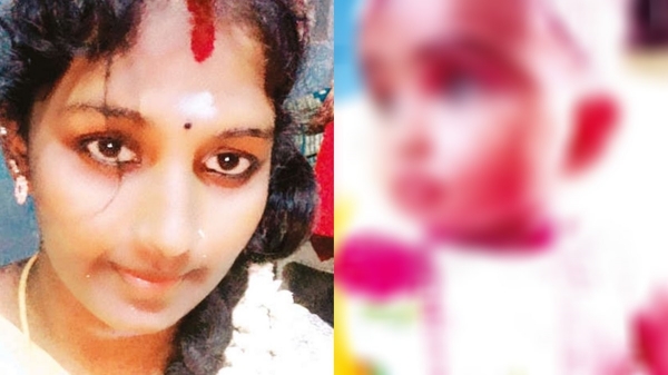 Erode : A wife with a 6-month-old child was killed in front of husband when a vehicle hit 
