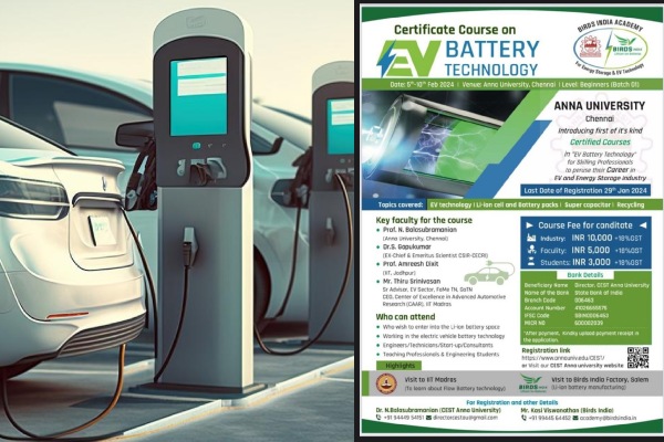 EV Technology is a sector that has good job prospects in Tamilnadu in future EV Technology is a sector that has good job prospects in Tamilnadu in future