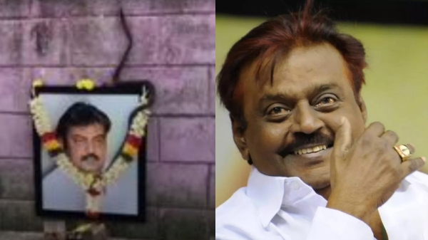 Snake came to bless Vijayakanth in his memorial 